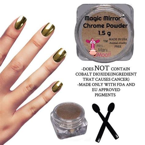 Miniature manicure moo magic mirror chrome powder